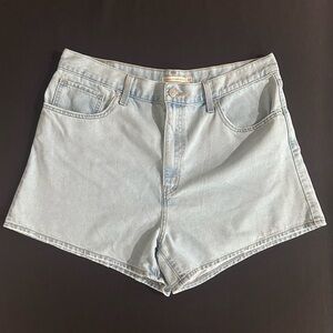 Levi's High Waisted Mom Blue Jean Shorts